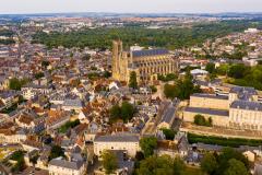 vue drone sur Bourges