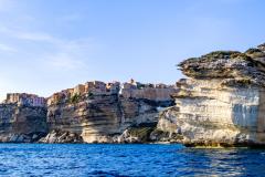 Littoral ville de Bonifacio en Corse