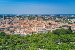 Vue aérienne sur Montpellier