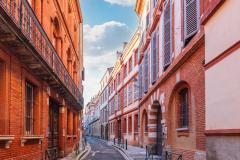 Rue centrale de la ville de Toulouse