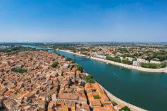Vue panoramique de la ville d'arles