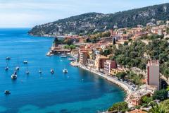 vue sur plage de la cote d'Azur