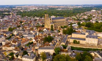 vue drone sur Bourges