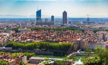 Vue panoramique sur la ville de Lyon
