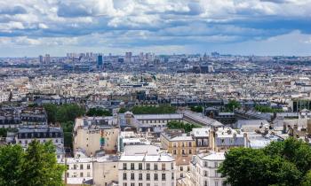 vue sur Paris depuis la banlieue