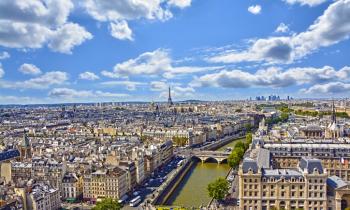 Vue aérienne de la ville de Paris