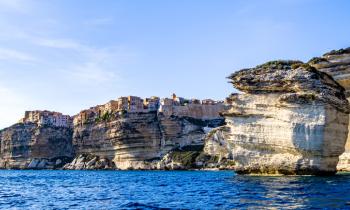 Littoral ville de Bonifacio en Corse