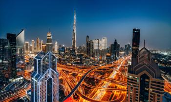 Vue aérienne de Dubai 