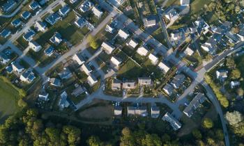 Aerial View Of A Brittany French Village