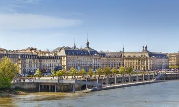 View of Bordeaux city center, France