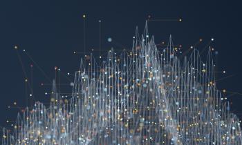 Abstract particle graph background