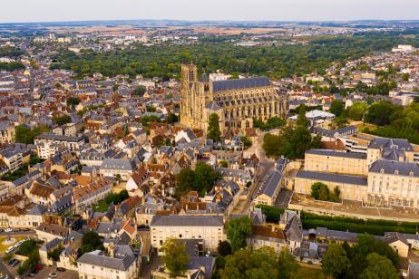 vue drone sur Bourges