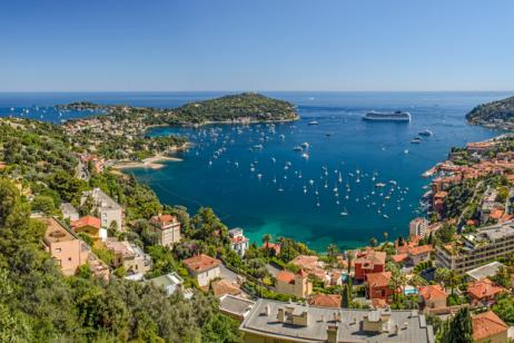 Vue aérienne de Villefranche-sur-Mer en France