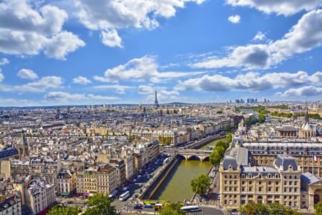 Vue aérienne de la ville de Paris