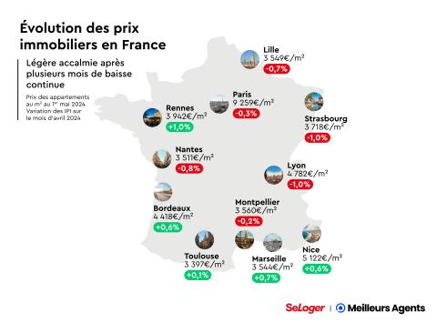 Carte France avec les prix