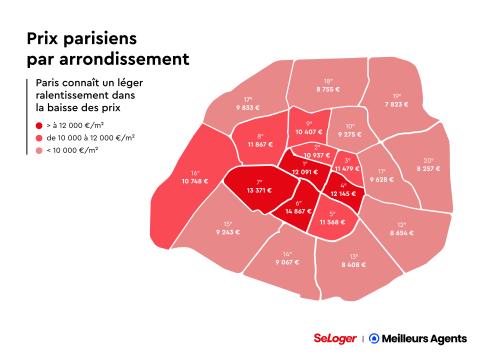 Carte prix Paris mai 2024