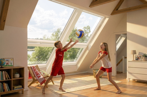 Belle chambre d'enfant lumineuse VELUX