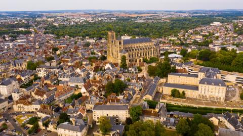 vue drone sur Bourges