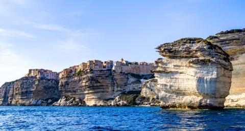 Littoral ville de Bonifacio en Corse