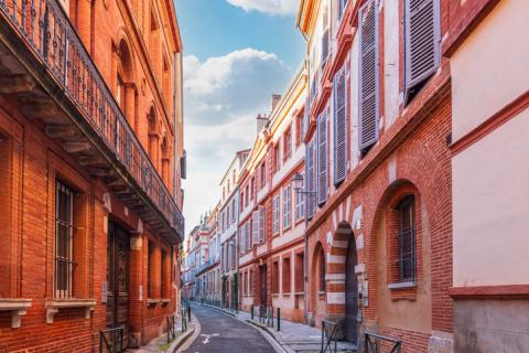 Rue centrale de la ville de Toulouse