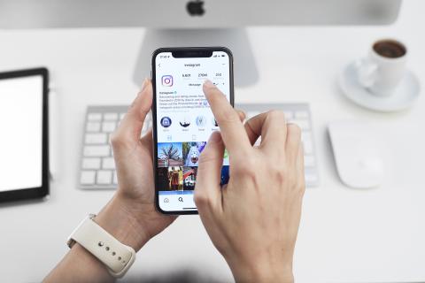 Instagram application on Apple iPhone X