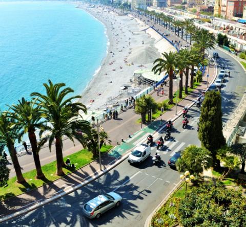 Vue aérienne de la ville de Nice