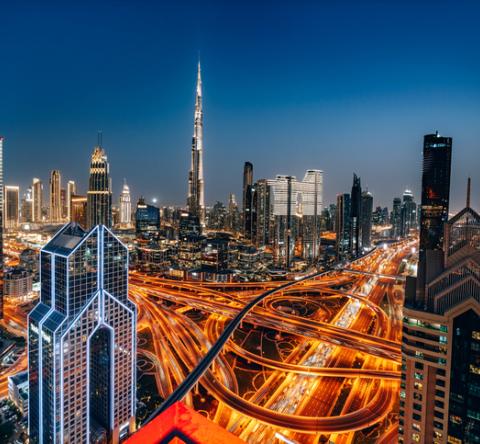 Vue aérienne de Dubai 